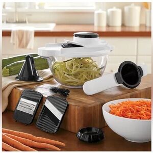 THE ELITE 5-IN-1 MANDOLINE & SPIRLALIZER 11-PIECE SET SEALED (NEW WITH TAGS)